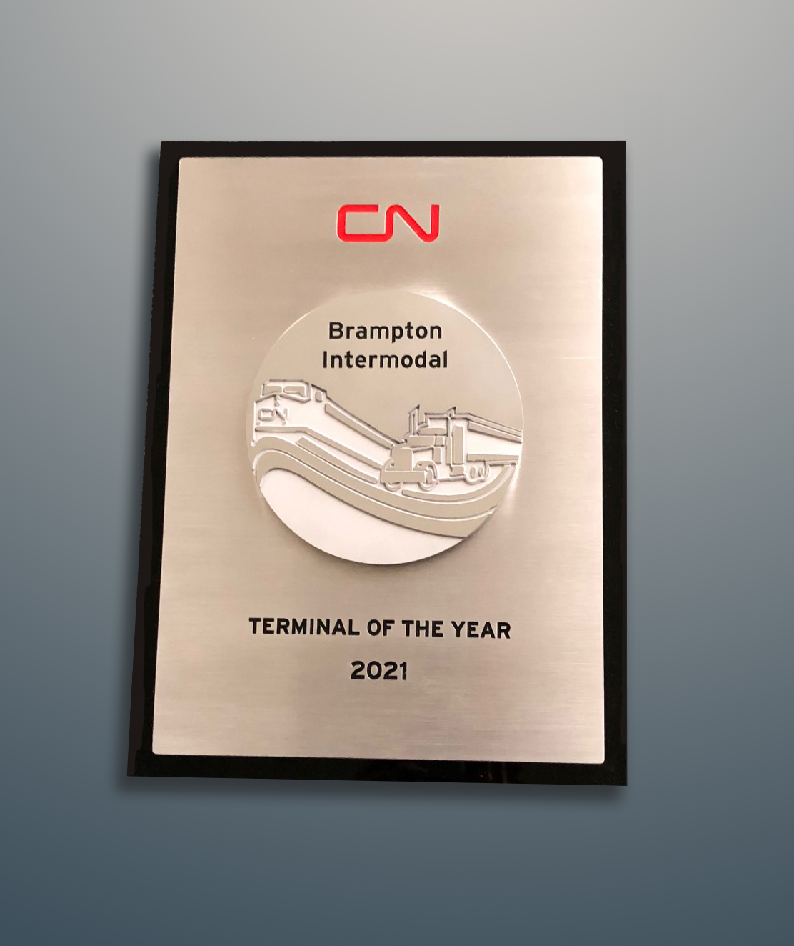 Brushed aluminium award