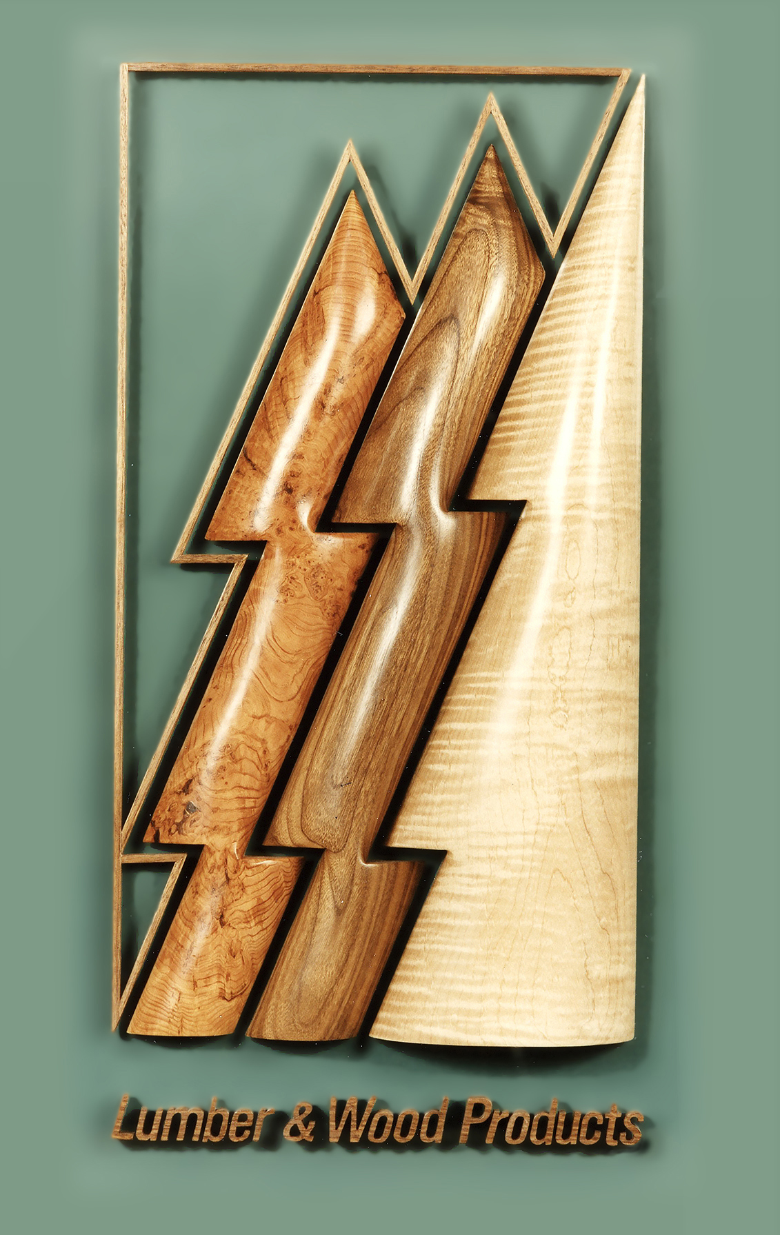 Lumber and Wood promotional sculpture